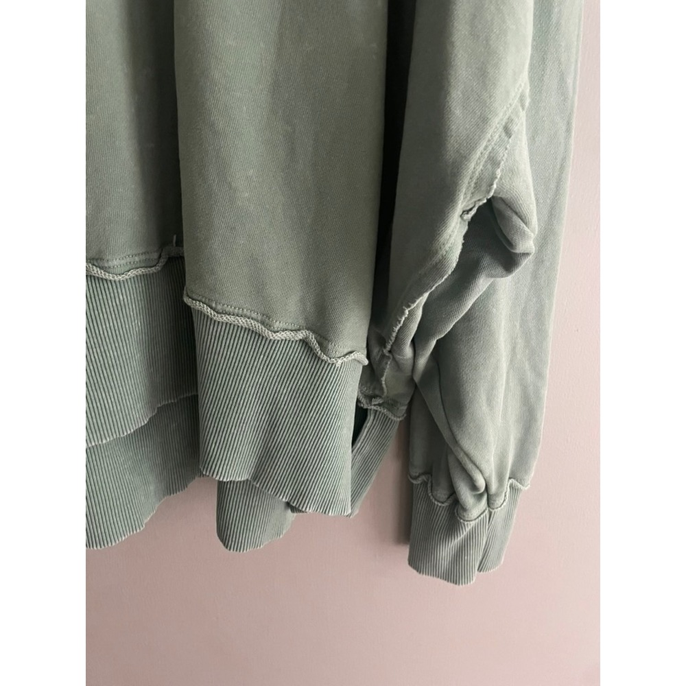 American Eagle Seriously Lived-In Oversized Sweatshirt Sage Green Large - Picture 4 of 9